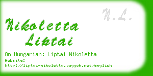 nikoletta liptai business card